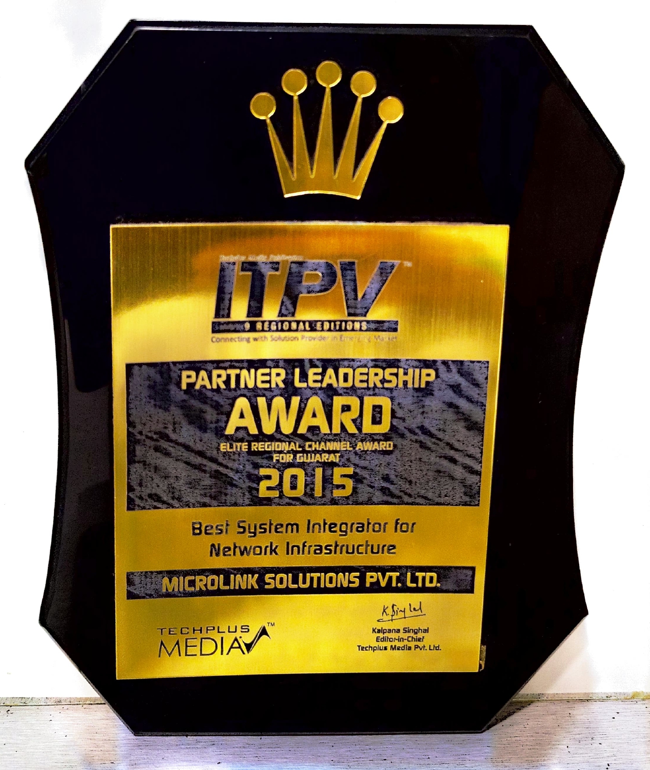 Partner Leadership Award - Elite Regional channel Award for Gujarat